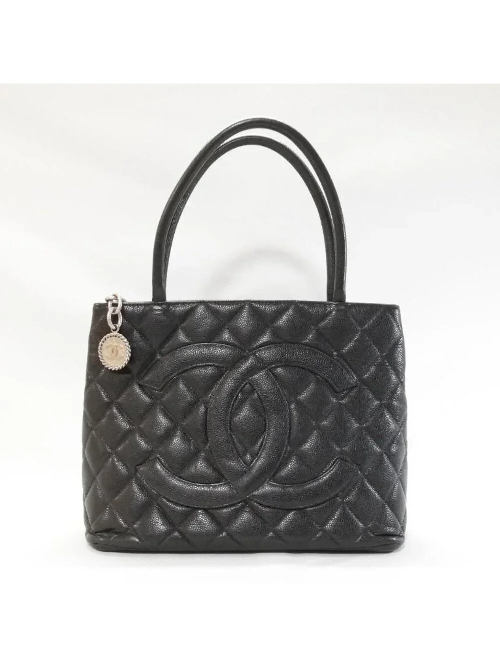 Chanel Reissue Tote Caviar Leather Black Silver